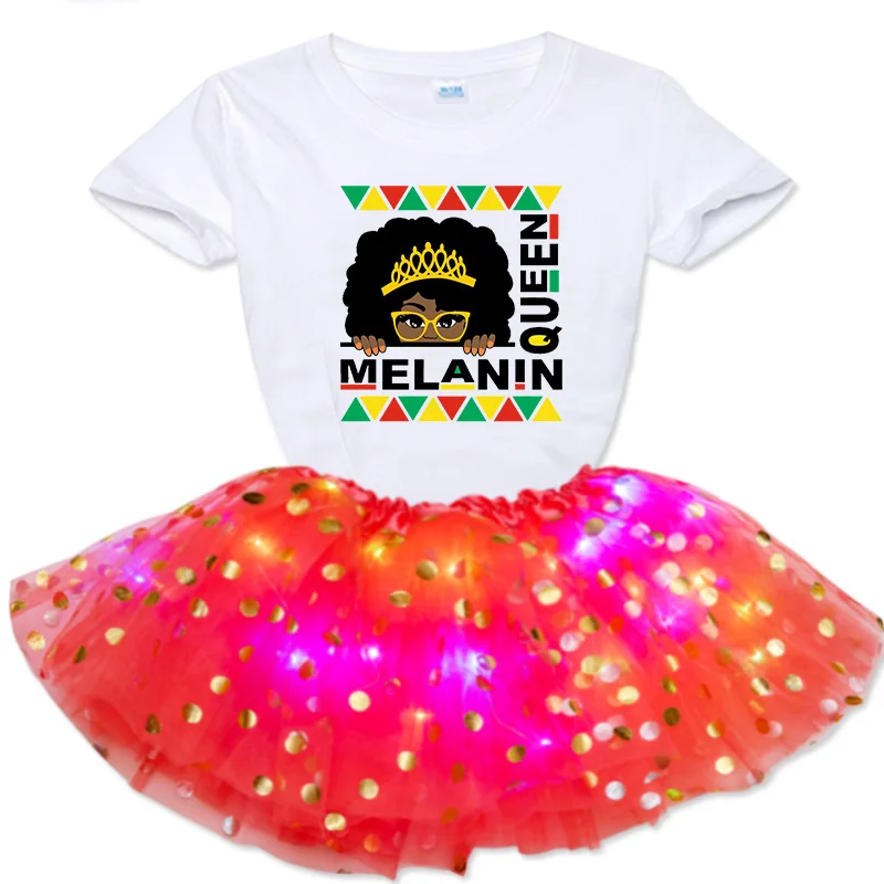 

2020 Kids Dress Sets Girls Winter Dresses Children Kids Clothing Girls Princess Tulle Dress Short Sleeve T-shirt + Sequin Skirt