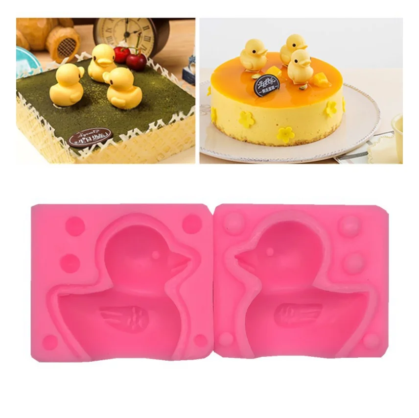 Duck Shaped Silicone Mold Fondue Cake Decorating Tool Candy Cookie Chocolate Mold Kitchen Baking Tool 3D Duck Silicone Mold