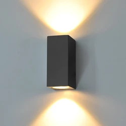 Lâmpada de parede LED de alumínio impermeável, lâmpada interior e exterior, IP65 COB varanda e jardim, decoração moderna, Up Down Light, 3W, 6W