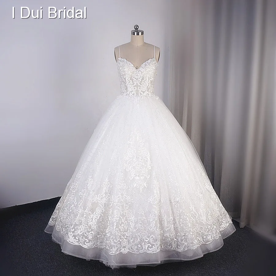 Pulseira de espaguete shinny vestido de baile vestido de casamento fábrica feito sob encomenda novias nupcial 2022 novo