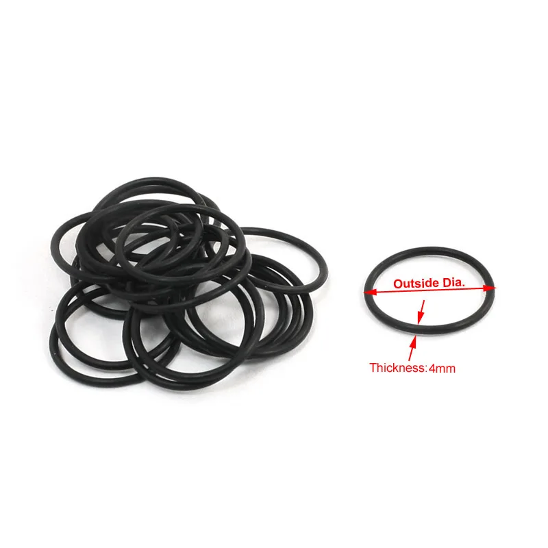 

200pcs/lot 4mm Thickness 14-30mm Outside Dia. Black Silicon Rubber O-ring Seals Oil Seal NBR O Ring Gasket Repair Tool parts