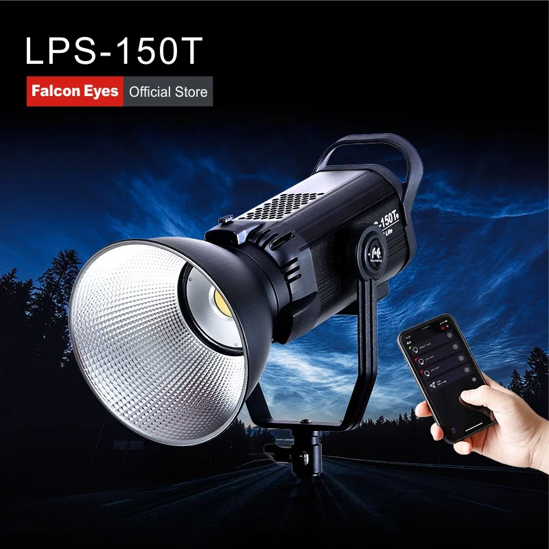 Falcon Eyes 150W LED Studio Video Photography Fill Light APP Ctrl 5600K For Interview/Live Broadcasting Fotografia Lamp LPS-150T