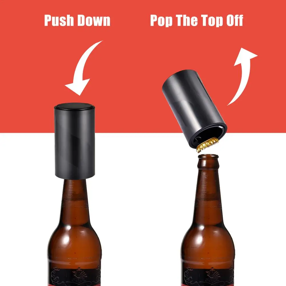 Automatic Beer Bottle Opener Beer Opener Push Down Opener Wine Beer Soda Cap Opener Kitchen Tool Accessories