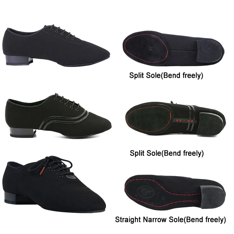 Men Standard Dance Shoes BD309 Ballroom Shoe Canvas Napped Split Outsole Practice Competition Men Modern Dancing Shoe Dancesport