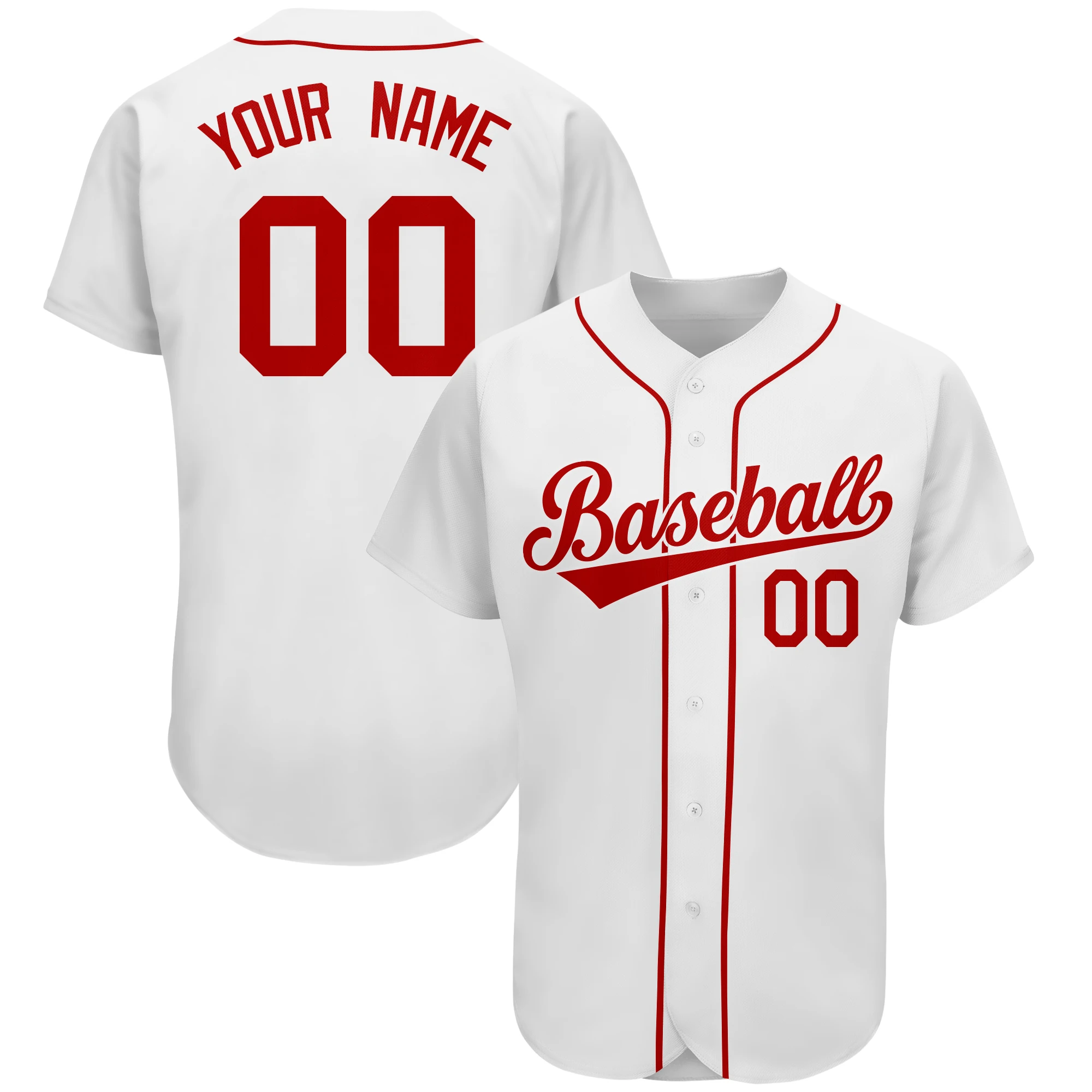 Custom Baseball Jersey Mesh Soft Breathable Softball Uniform Any Colour Team Name&Number Printed for Men/Kid Big size Outdoors