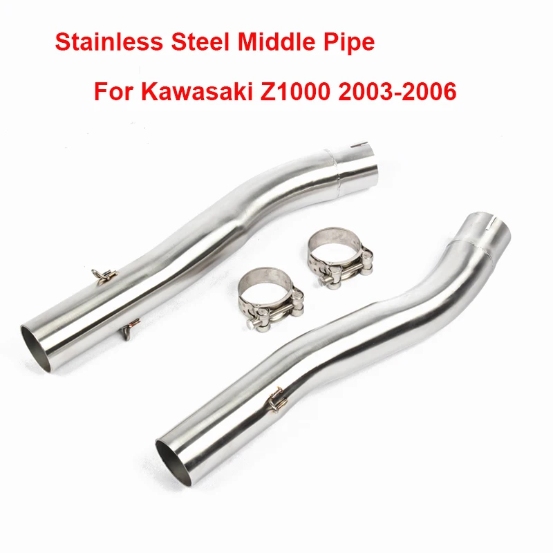 51MM For Kawasaki Z1000 2003-2006 Motorcycle Exhaust Pipe Middle Tube Muffler Connect Link Pipe Stainless Steel 2004 2005