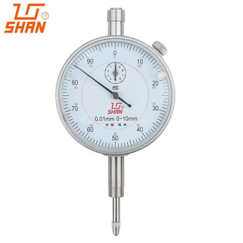 

shan 100% Original Dial indicator Precision 0.01mm Dial Indicator Gauge Meter Resolution Indicator Gauge measure instrument Tool