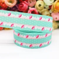 5 Yards 1'' 25MM Strawberry Cake Printed Grosgrain Ribbons For Hair Bows DIY Handmade Materials Y19103002 3