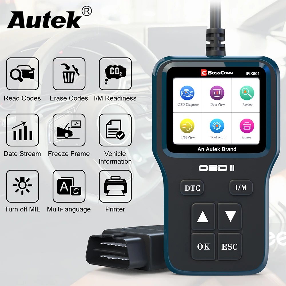 

Автомобильный сканер Autek IFIX501 OBD2, профессиональный считыватель кодов, анализатор двигателя, диагностика, автомобильные инструменты OBD 2, автомобильный диагностический инструмент