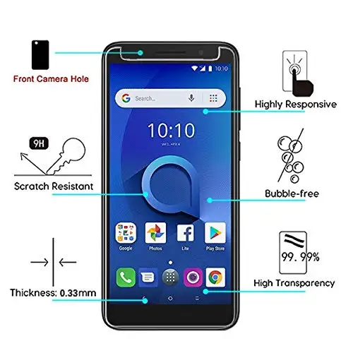 9H Tempered Glass For Alcatel 1S 1V 1C 1X Evolve 3C 3L 3V 2019 5024 5033D 5003D 5024D 5053D Screen Protector Protective Film