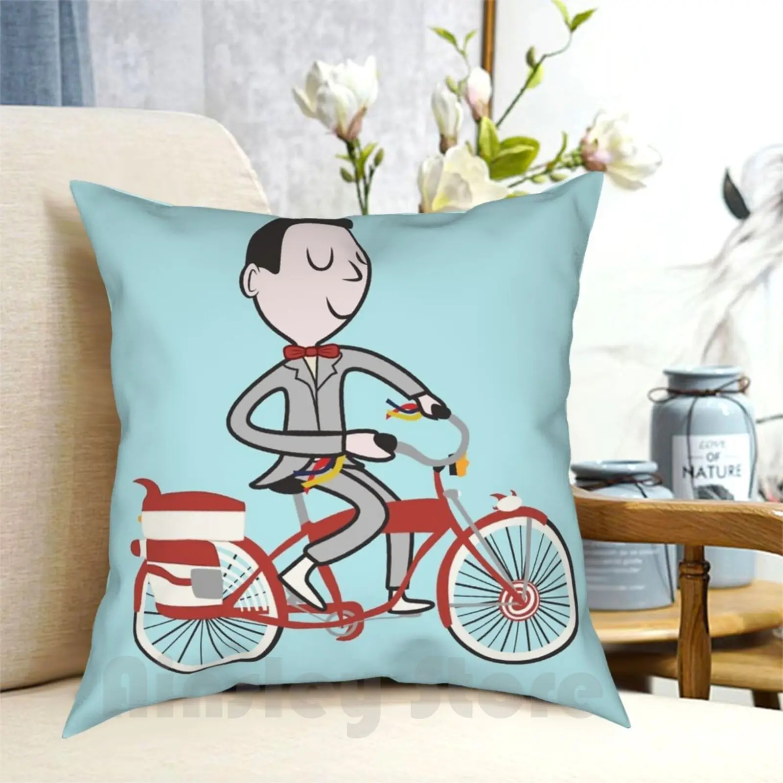 My Bike-Pee Wees Big Adventure Pillow Case Printed Home Soft DIY Pillow cover Pee Wee Bike Cartoon Pee Wees Big Adventure