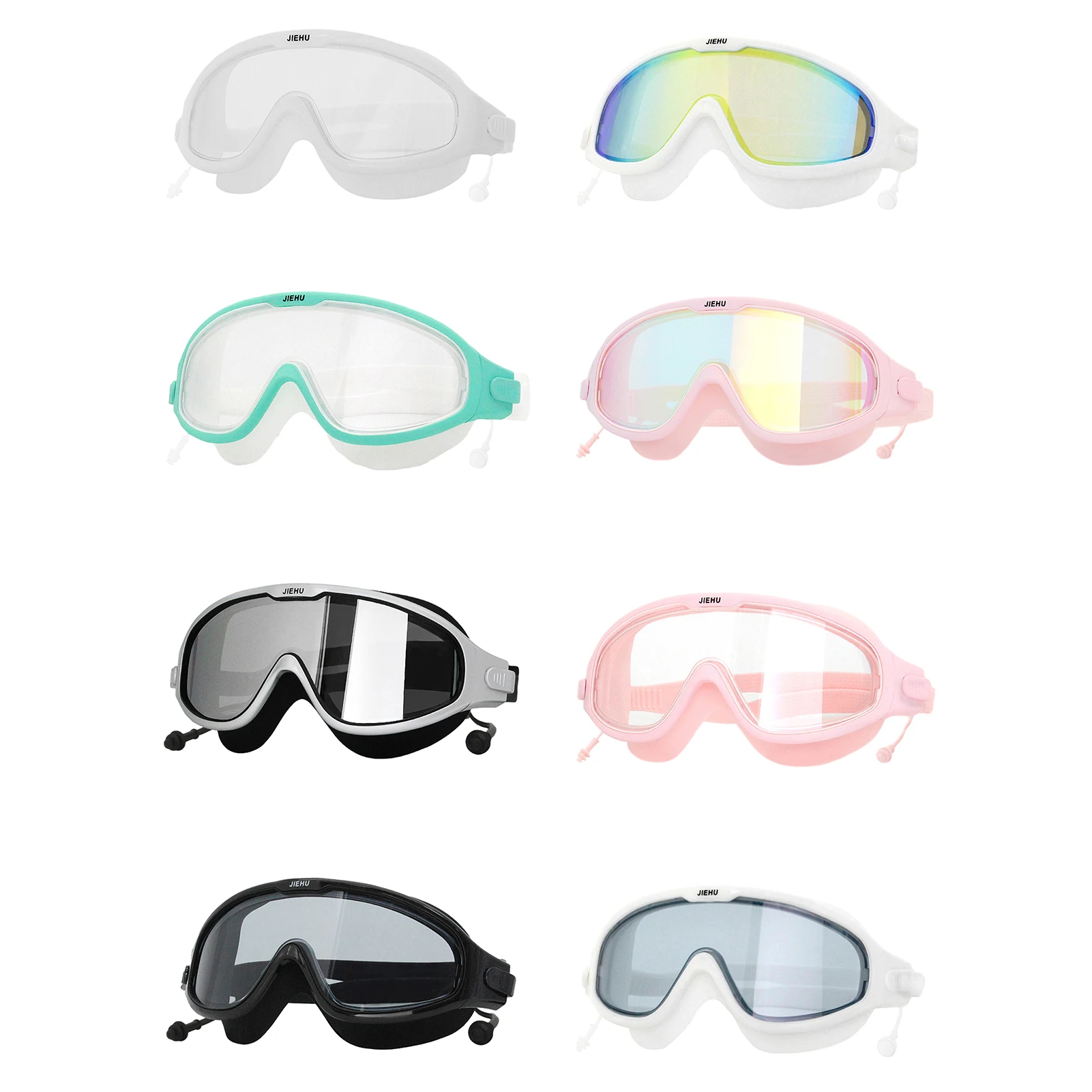 100% UV protection Adult Swimming Goggles Large Frame  Waterproof Anti Fog Swim Glasses Beach Eye Mask Men Women