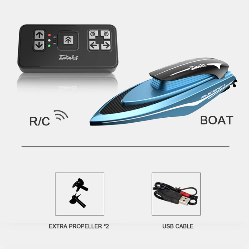 

Mini RC Boats High Speed Electronic Racing Remote Control Ship Children Competition Water Toys Kids Gifts Led Light