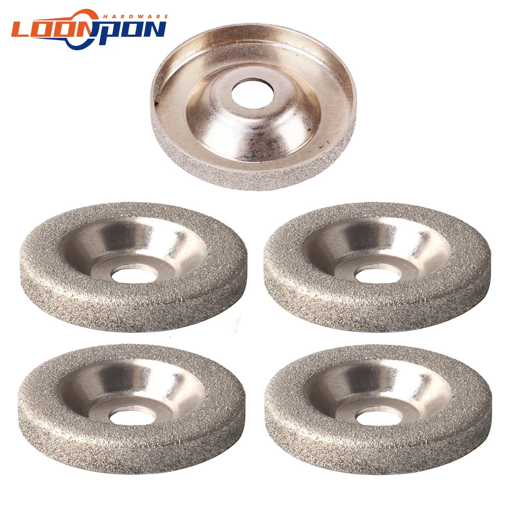 50mm Plating Diamond Grinding Wheel Disc Grinding Circles for Tungsten Steel Sharpener Grinder Accessories 5Pcs/Set