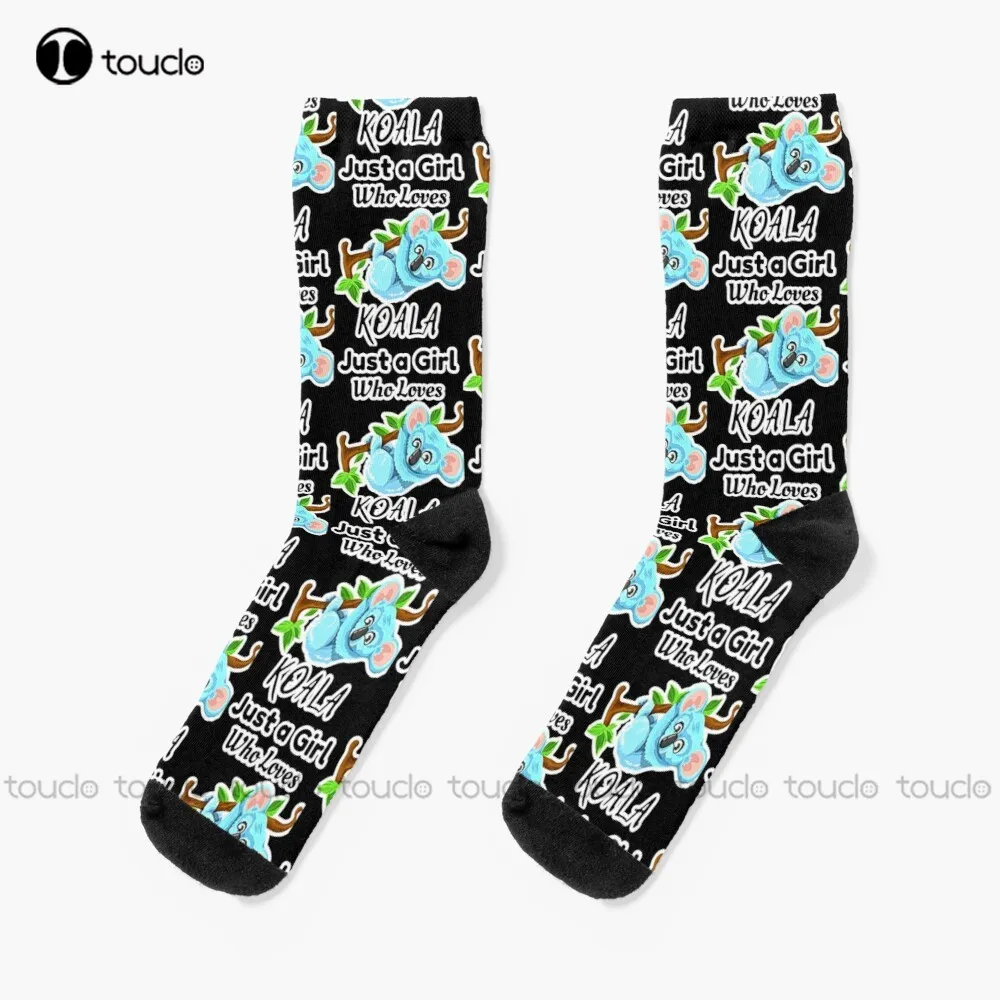 Calcetines abstractos de vaca personalizados para adultos y adolescentes, Just A Girl Who panes Koala, Unisex, nuevo