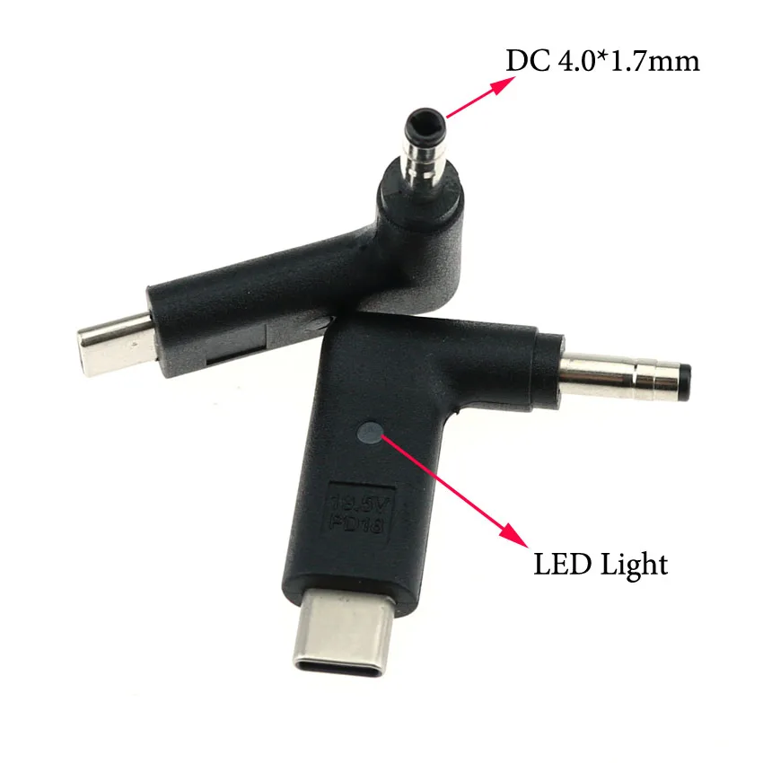 1 шт., адаптер-конвертер USB Type-C (папа) на 7,4*5,0 мм, 4,5*3,0 мм, 5,5*2,5 мм