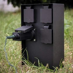 Outdoor Socket Power Socket 3680W 16A 4 Pcs EU FR Socket Waterproof for Garden décor Lawn Mower Hedge Trimmer Outdoor Lighting