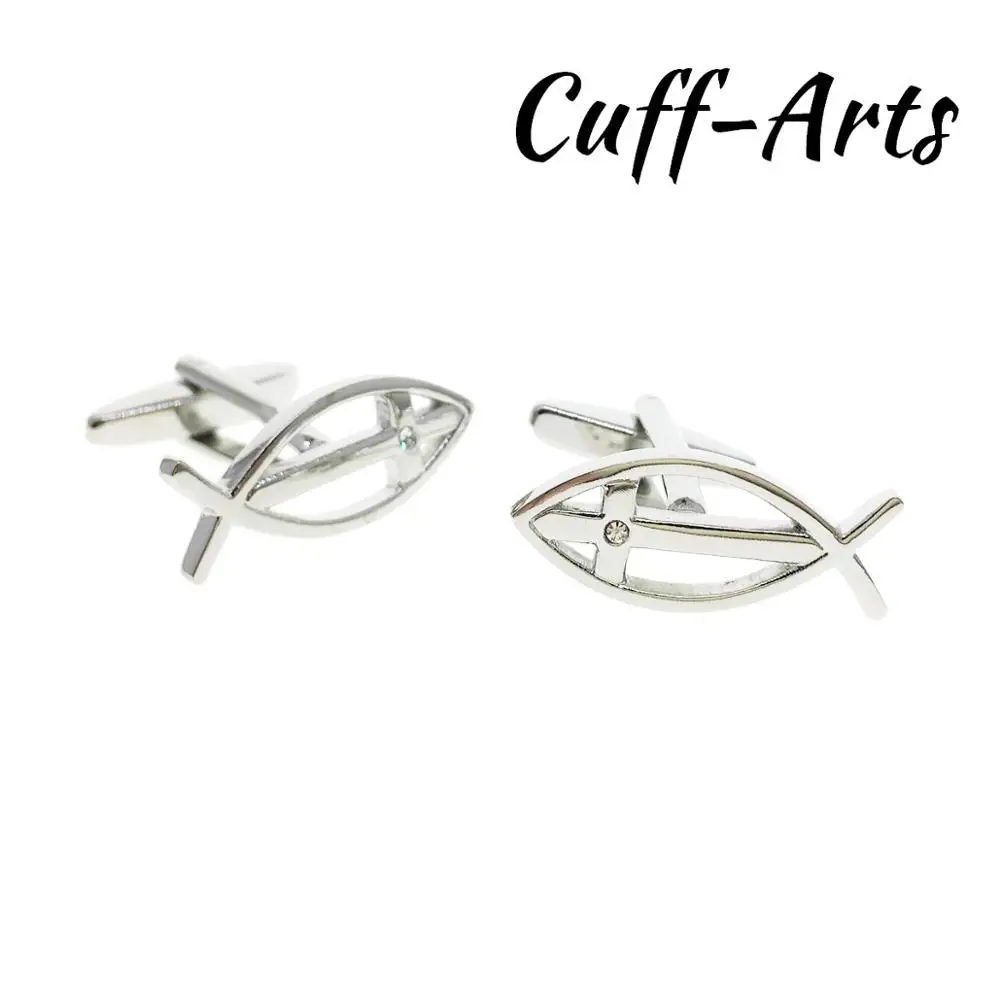 Cufflinks for Men Christian Icthus Religion Cufflinks Gifts for Men Gemelos Gemelli Spinki by Cuffarts C10465