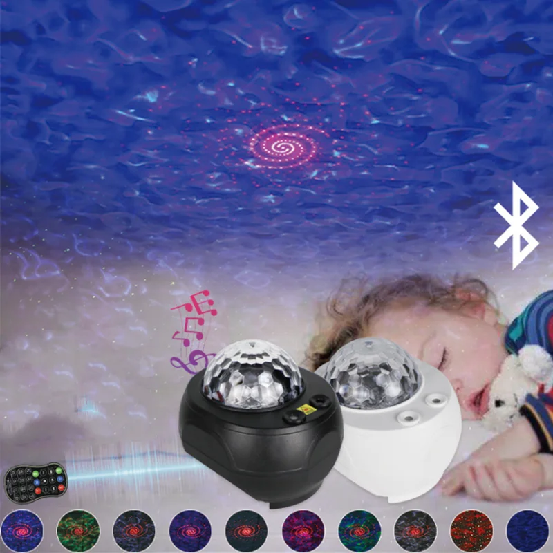 OURFENG Mini Stage Light LED Bluetooth Music Star Projection Lamp Voice Control Laser Light at Home Party KTV