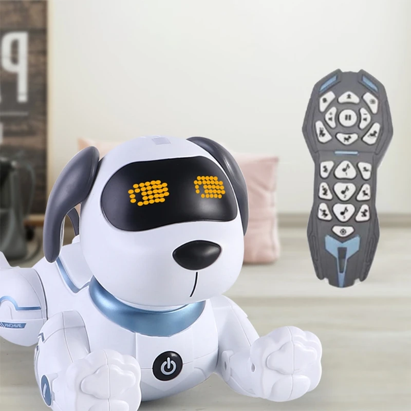 Jouet intelligent à télécommande pour chien, cascadeur robotique RC, chiot dansant, Programmable, avec son, cadeau interactif, apparence créative et Cool