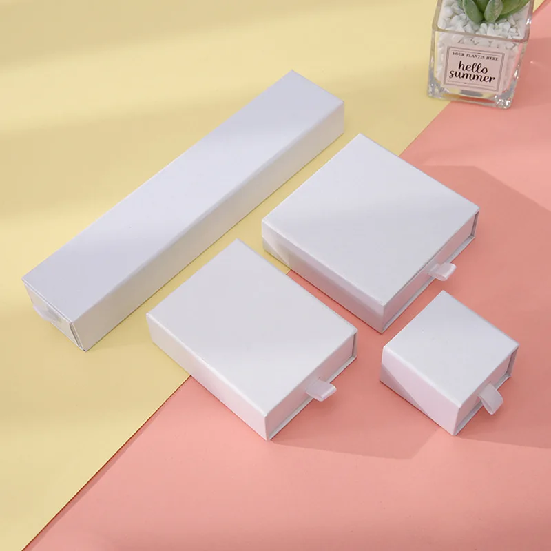 1 Stück bunte Geschenkbox für Ringe, Halsketten, Armbänder, Ohrringe, Geschenk, schicker kleiner Schmuck, Schmuck-Organizer, große Schublade, Karton – Detail 4
