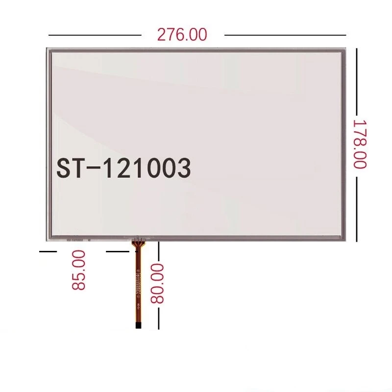 ST-121003 New 12.1 inch 4 wire touch screen 16:10 widescreen 276*178mm