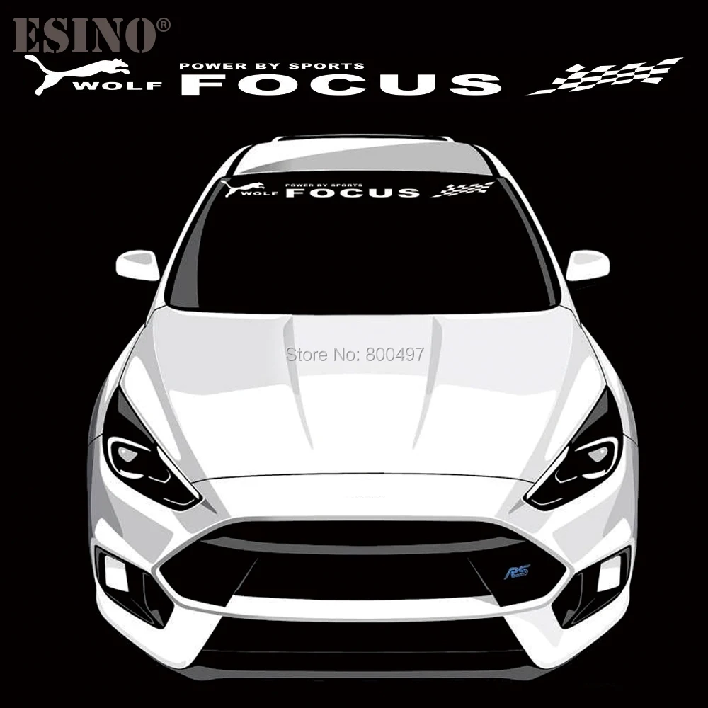 Car Styling Wolf Windshield Window Vinyl Decal Body Stickers PVC 3D Carving Vinyl Decal For Focus ST RS MK4 MK3 MK2 MK1