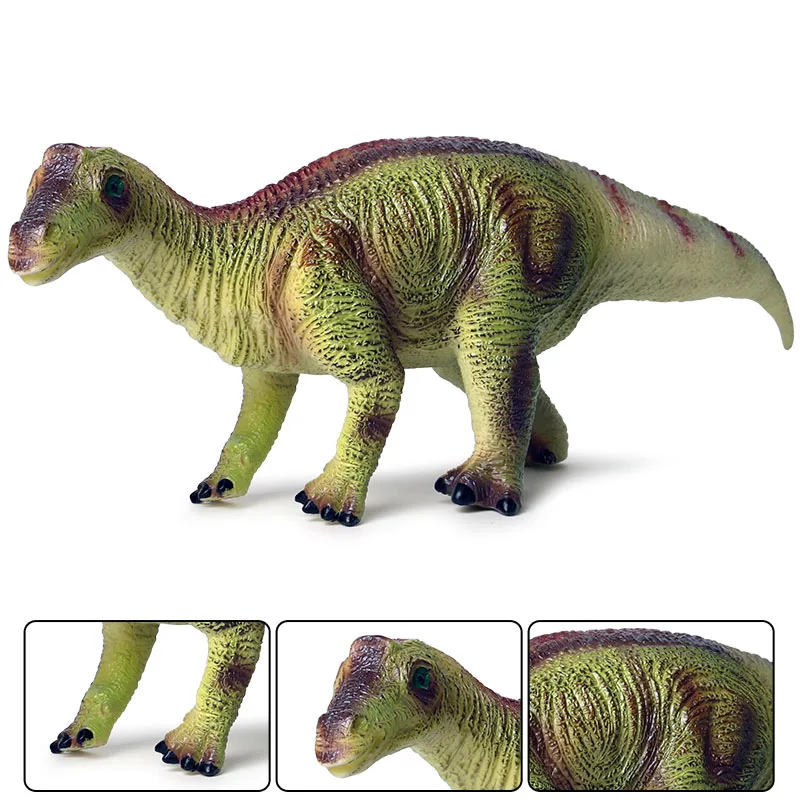 Oenux New Jurassic Soft PVC Dinosaur Model Action Figures Toy Maiasaura Dinosaur World Park Cub Animal Educational Toy Kid Gift