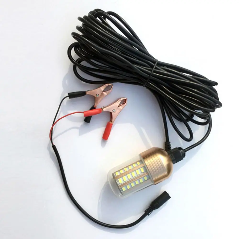 30W 12V-60V luci da pesca subacquee verdi 60Pcs 5730 LED luce da pesca/esche Fish Finder Lamp attira gamberi/calamari/Krill