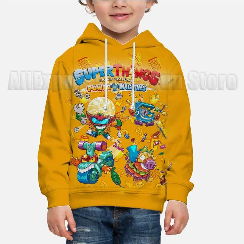 Toddler Boys Girls Super Zings 7 Hoodies Spring Autumn Kids Superthings Power Machines Pullovers Child Cartoon Anime Sweatshirt