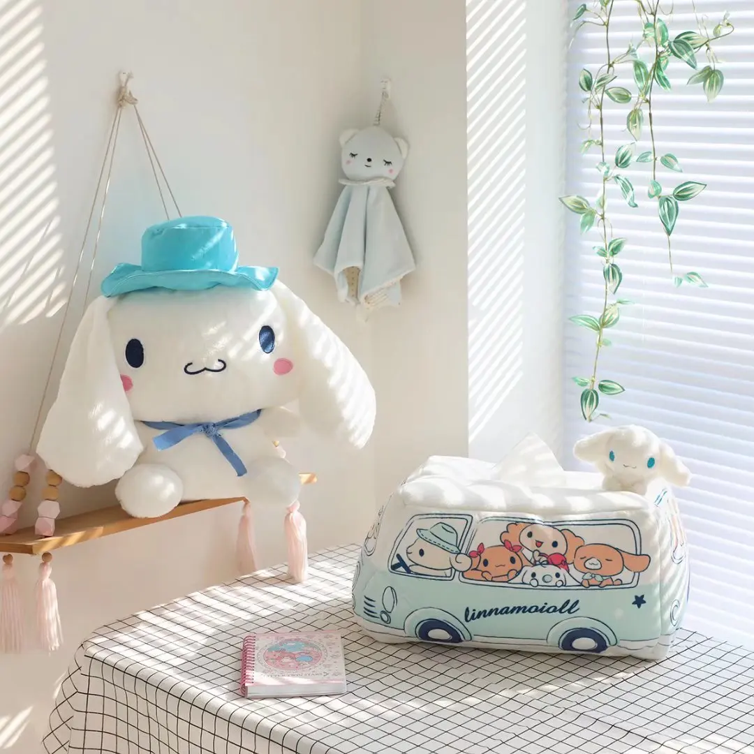 Cinnamoroll Plush Doll Kawaii Dog Stuffed Bag Lovely Anime Plush Tissue Box Exquisite Home Furnishings Festival Gift For Kids