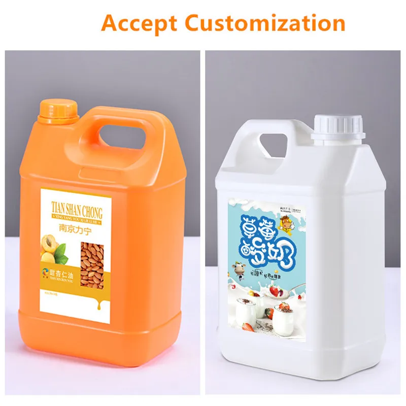 Empty 4L Square Plastic Jerry can Food Grade HDPE Material Lotion Shampoo Refillable Bottle Storage Container