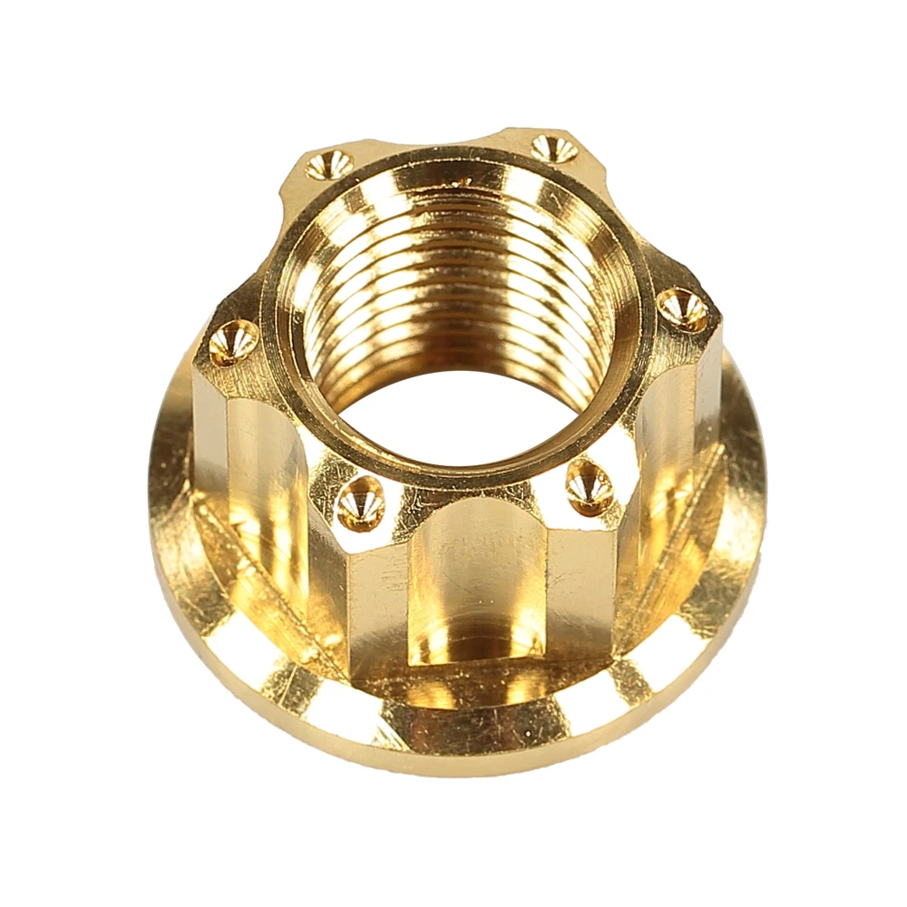 High-End M12 Titanium Alloy Fancy Flange Nut for ZERO 9 8X VSETT 8+ 9+ Dualtron Kaabo Mantis Electric Scooter To Fix Motor Axle