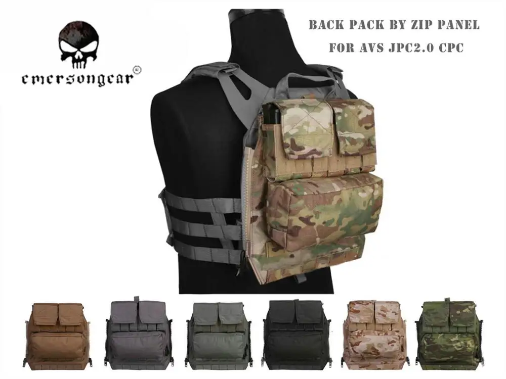 

Tactical Vest Pouch Package EM9286, Vest Pack by Zip Panel, Fit for AVS JPC2.0, CPC