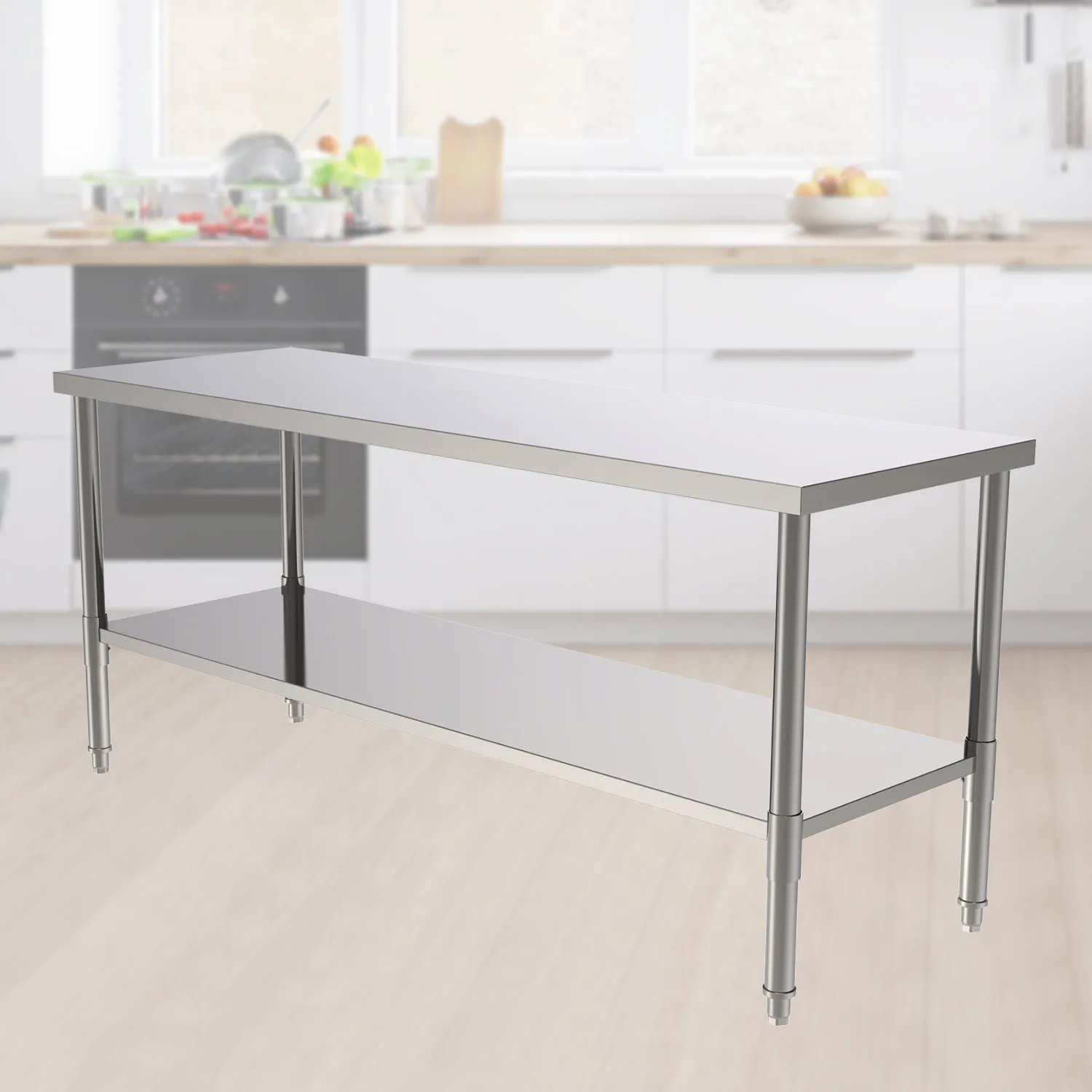 Baking Work Table Three Styles  Stainless Steel Galvanized Work Table (Without Back Board) For Kitchen Cooking Resturant