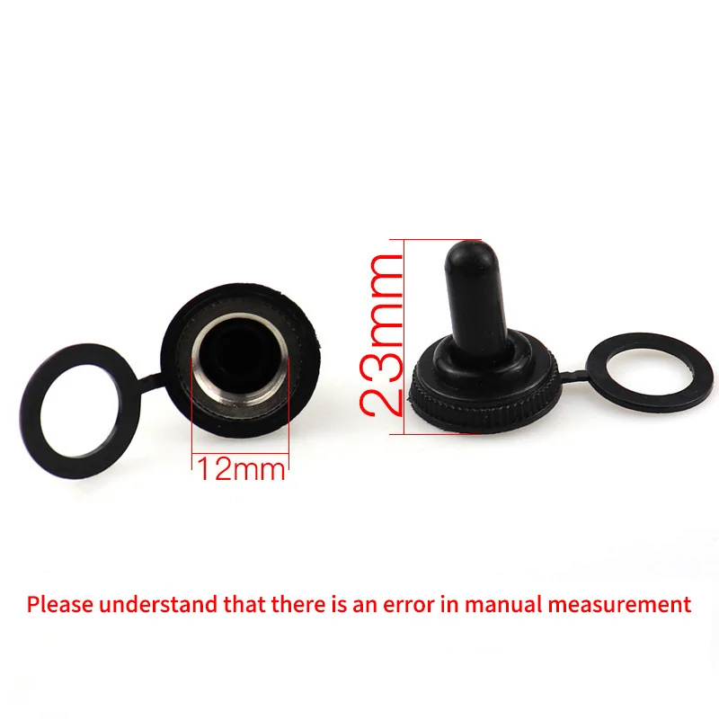 1Pcs 12MM Toggle Switch Waterproof Cap Rubber Resistance Rocker Toggle Button Switch Dust Cover