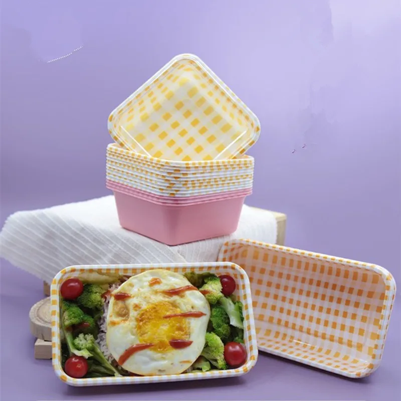 

50pcs Net red thick square plastic cake box creative wedding birthday party favors fruits salad dessert packaging cup with lid