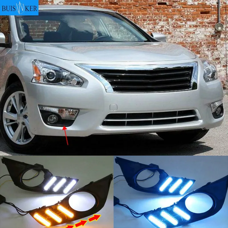 

2Pcs LED DRL Daytime Running Light Fog Lamp 12V Car Running Lights for Nissan Teana Altima 2013-2015