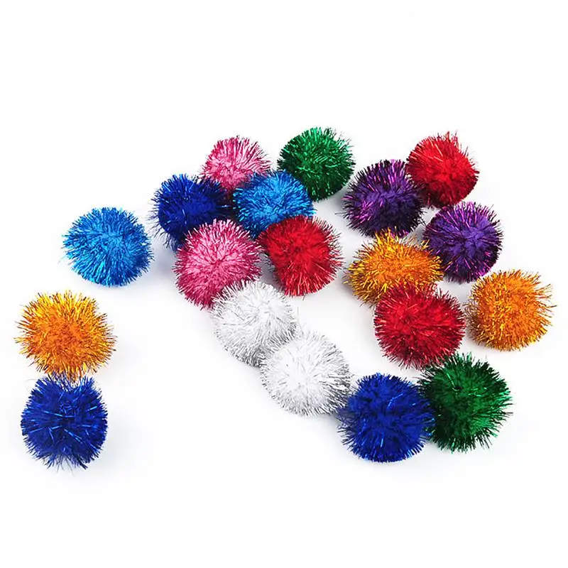 Kapmore 20Pcs/Set Mix Colors Cat Ball Toys Funny Cat Training Toy Cat Interactive Toy Pet Supplies Cat Favors Random Color