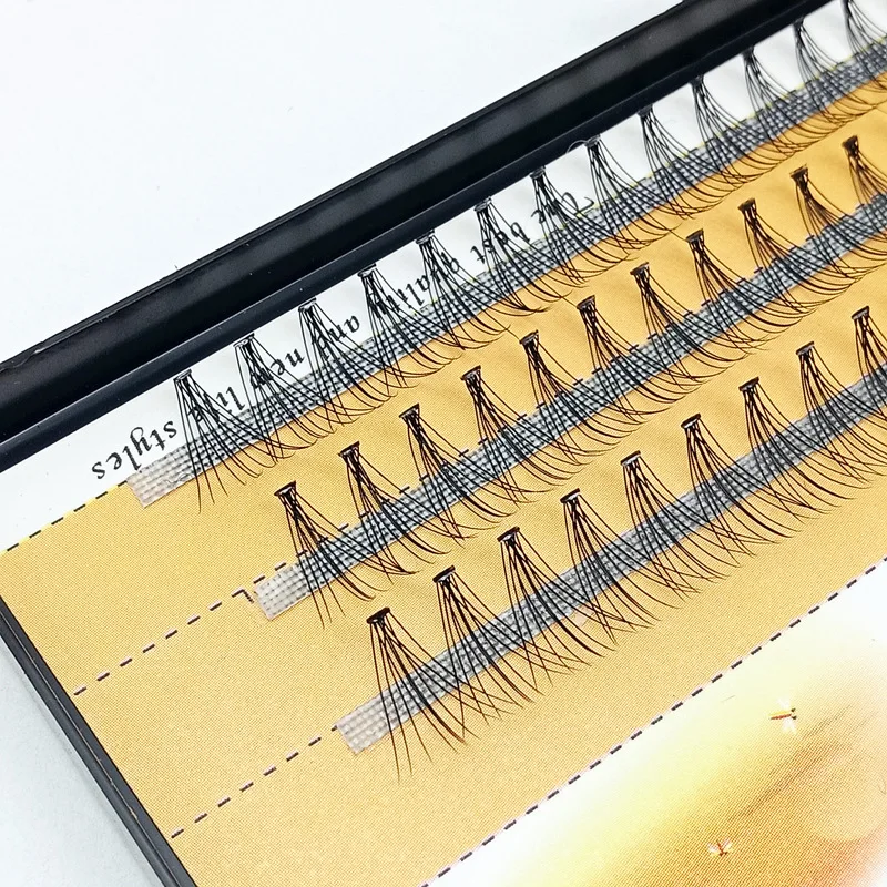 1 Box/60 Bunches Mink Eyelashes Natural 3D Russian Individual Eyelash extension 10D Eyelash cluster Makeup Tool Lashes Wholesale