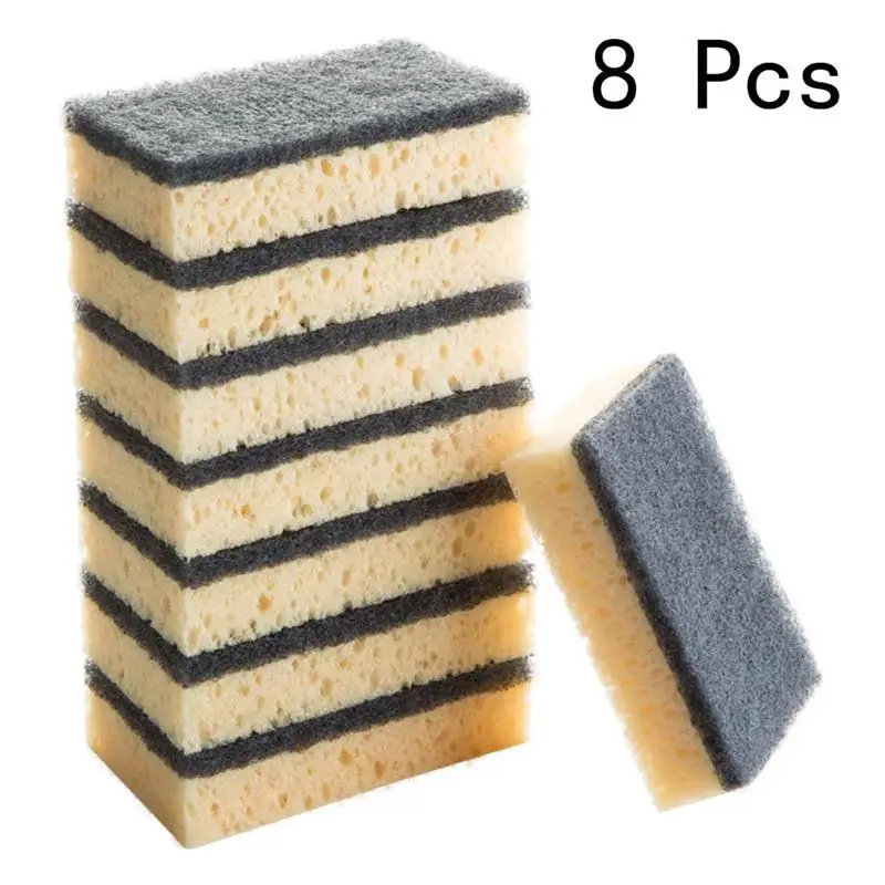 8PCS KitchenCleaning Sponges Dishing Washing Tools Sponges Non-Scratch Kitchenware Dish Washing Cleaning Suede