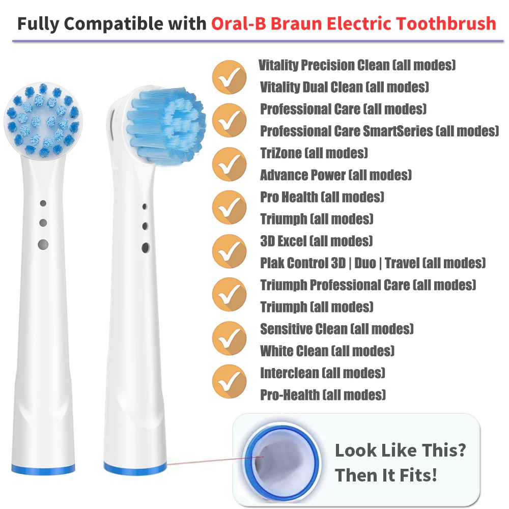 4 Nhạy Cảm Mềm Đầu Bàn Chải Đánh Răng Có Mũ Cho Răng Miệng B Đầu Bàn Chải Đánh Răng Tương Thích Với Oral B Đầu Bàn Chải Eb20 đầu Bàn Chải