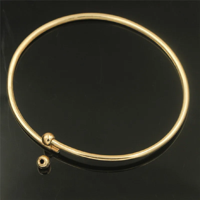 14K Goldfilled 7 Zoll Flex-Armreif 2,3mm mit Gewindekugeln Armband Handgemachter Schmuck Boho Charms Armbänder DIY Schmuckzubehör – Detail 10