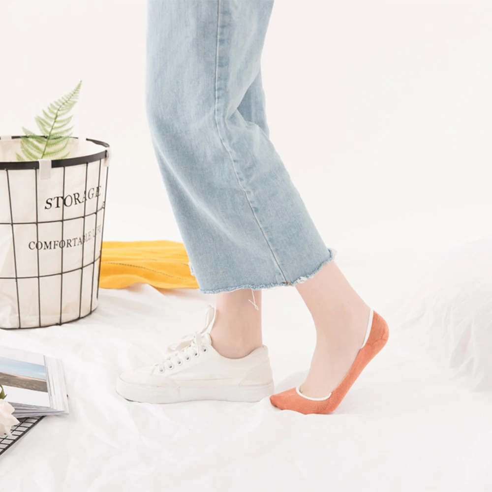 10 Paar unsichtbare Socken für Damen, Hausschuhe, kurze Söckchen-Set, modische Damen-Frau-Packung, einfarbig, Baumwolle, rutschfest, No-Show-Socken – Detail 18