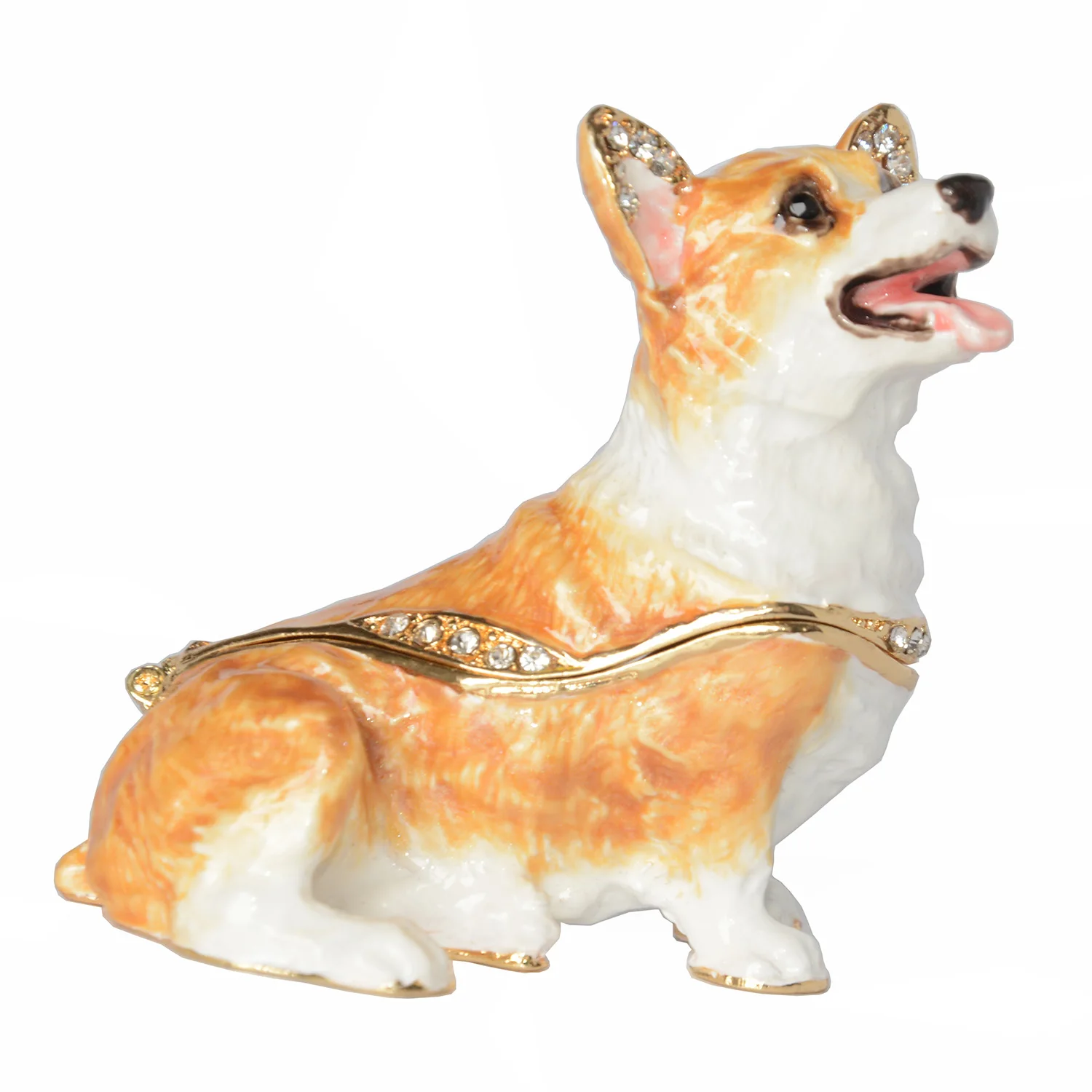 Welsh Corgi Dog Jewelry Trinket Box, Ring, Necklace, Earring Statues, Miniature Sculpture, Birthday Gift