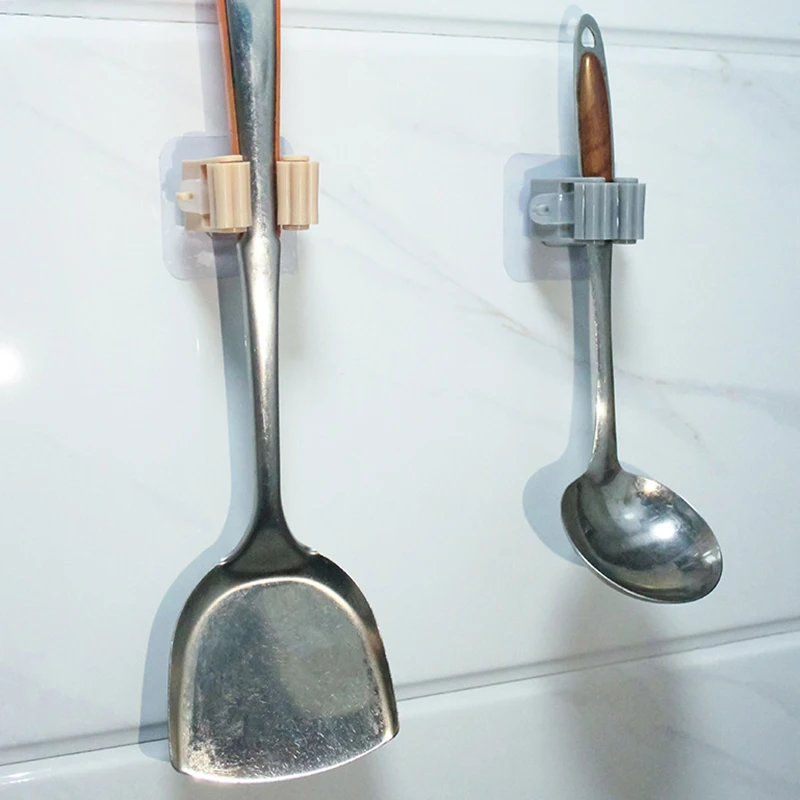 Mop Hook Rack Bathroom Accessories Wall Mounted Shelf Organizer Broom Holder Hanger Walls Kitchen Storage Tool