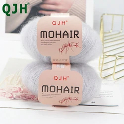 QJH 25 g/pz 10 pezzi filato Mohair Crochet morbido caldo filato di lana per maglieria a mano maglione e scialle illos para tejer deprime