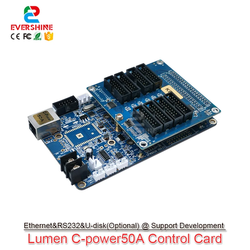C-Power 5 series full color controller with Serial port TCP TP 4G support external Protocol customized development