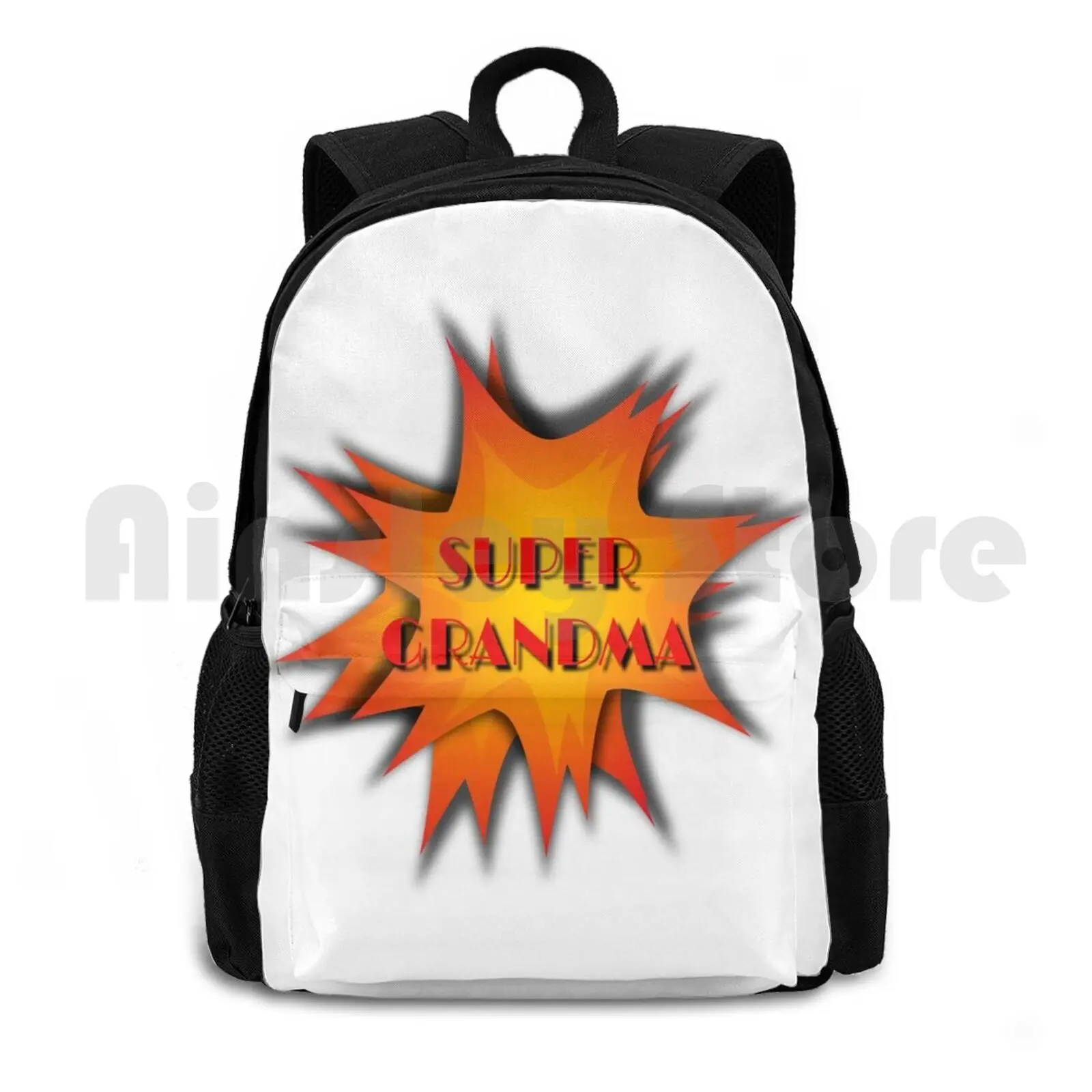 

Super Grandma Tee Outdoor Hiking Backpack Waterproof Camping Travel Grandma Nana Super Meemaw Grandmother Family Comic