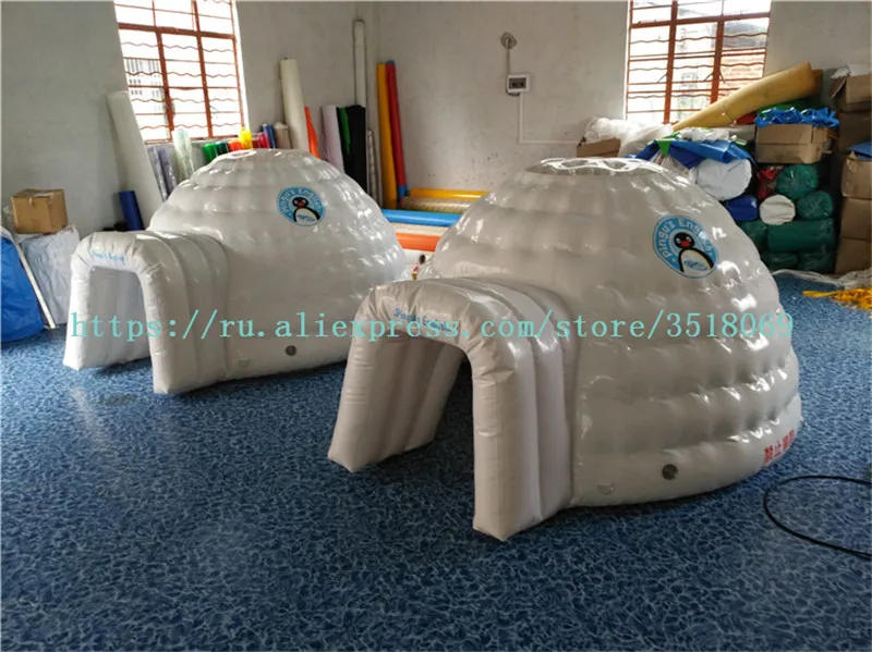 

Sale of white inflatable closed tents, dome white igloo tent